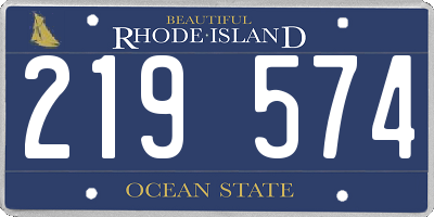 RI license plate 219574