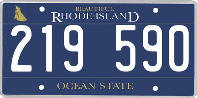 RI license plate 219590