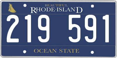 RI license plate 219591