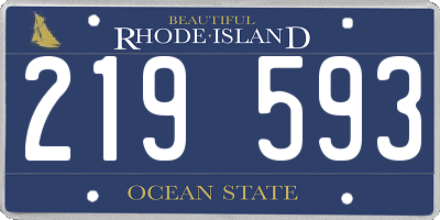 RI license plate 219593