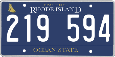 RI license plate 219594