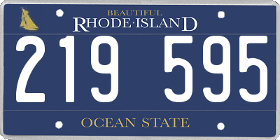RI license plate 219595