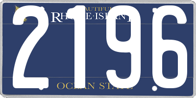 RI license plate 2196