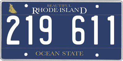 RI license plate 219611