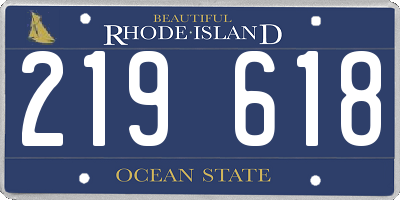 RI license plate 219618