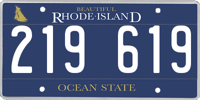 RI license plate 219619