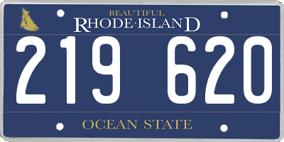 RI license plate 219620