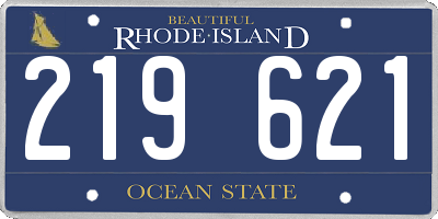 RI license plate 219621