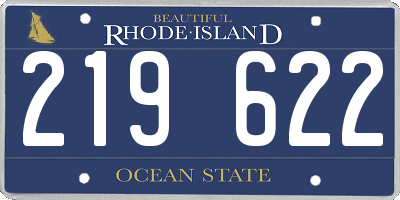 RI license plate 219622