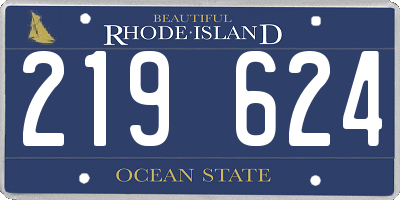 RI license plate 219624