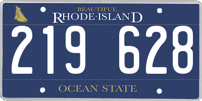 RI license plate 219628
