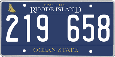 RI license plate 219658