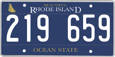 RI license plate 219659