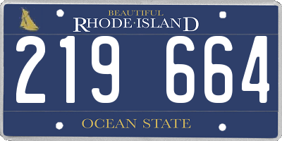 RI license plate 219664