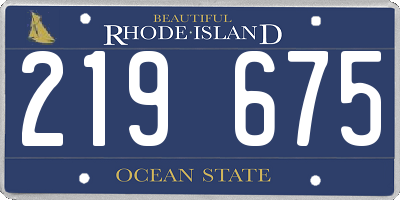 RI license plate 219675
