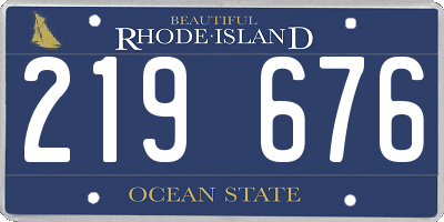 RI license plate 219676