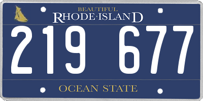 RI license plate 219677