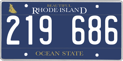 RI license plate 219686