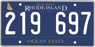 RI license plate 219697