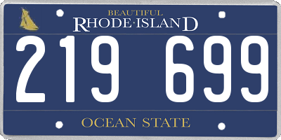 RI license plate 219699