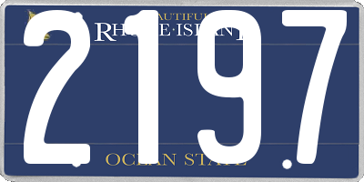 RI license plate 2197