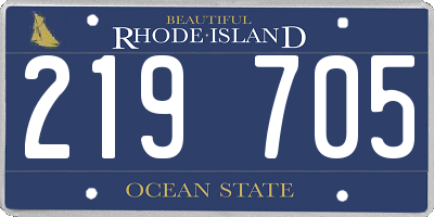 RI license plate 219705