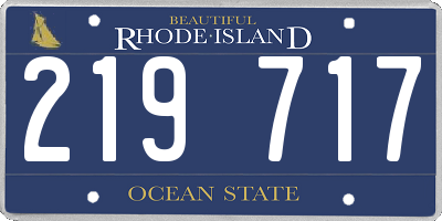 RI license plate 219717