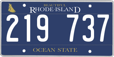 RI license plate 219737
