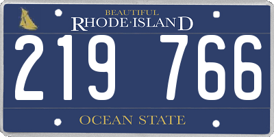 RI license plate 219766