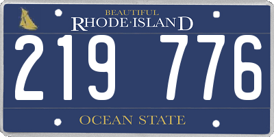 RI license plate 219776