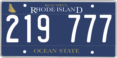 RI license plate 219777
