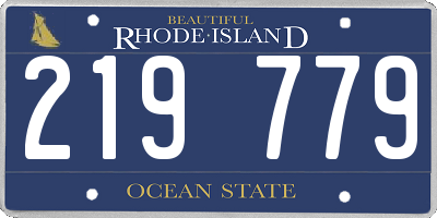 RI license plate 219779