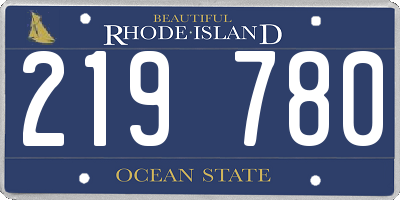 RI license plate 219780
