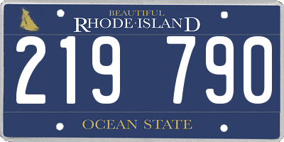RI license plate 219790
