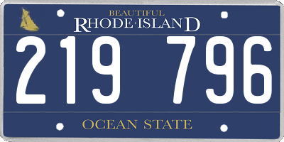 RI license plate 219796