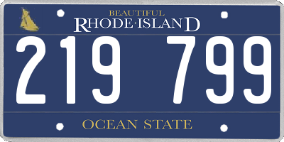 RI license plate 219799