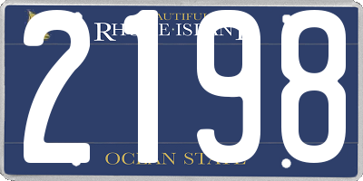 RI license plate 2198