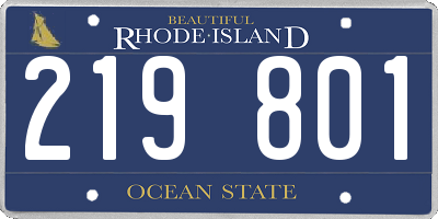 RI license plate 219801