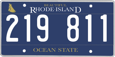 RI license plate 219811