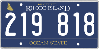 RI license plate 219818