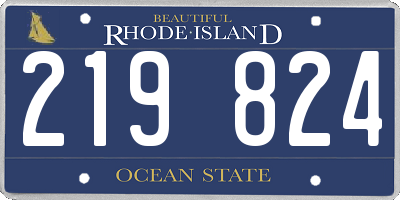 RI license plate 219824
