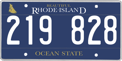 RI license plate 219828