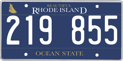 RI license plate 219855
