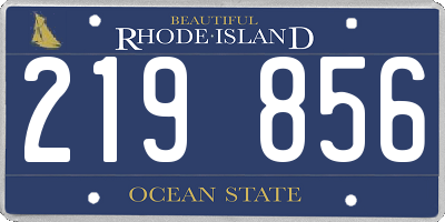 RI license plate 219856