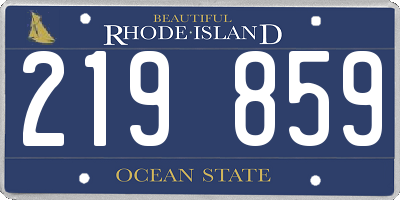 RI license plate 219859