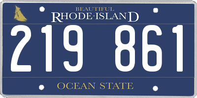 RI license plate 219861