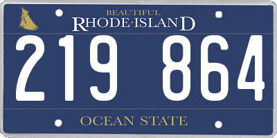 RI license plate 219864