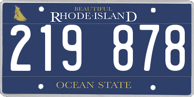 RI license plate 219878