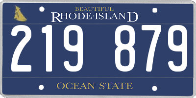 RI license plate 219879