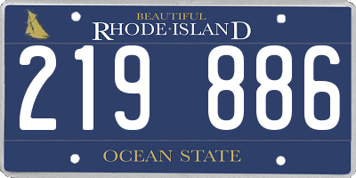 RI license plate 219886